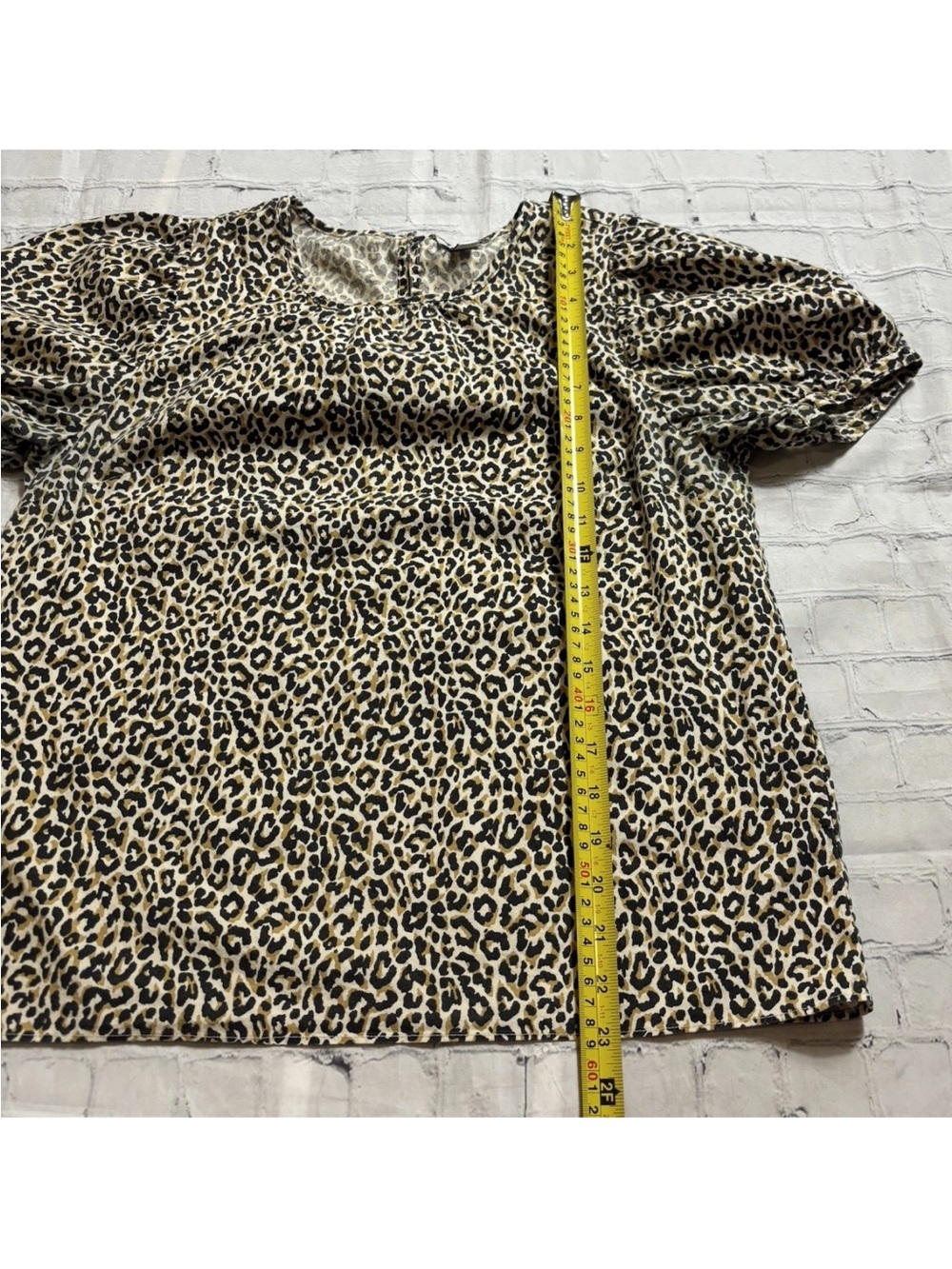 J. Crew Women's Leopard Print Puff Sleeve Cotton Top Size M - Picture 7 of 9